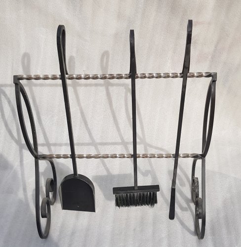 набор для камина 3 предмета горизонтальный (кочерга,совок,метла) банный эксперт
